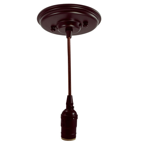 Bronze Finish Bare Socket Pendant Light - Nostalgicbulbs.com