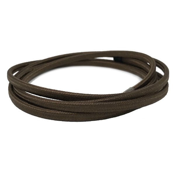Brown Parallel cloth covered wire- Per ft. - Nostalgicbulbs.com