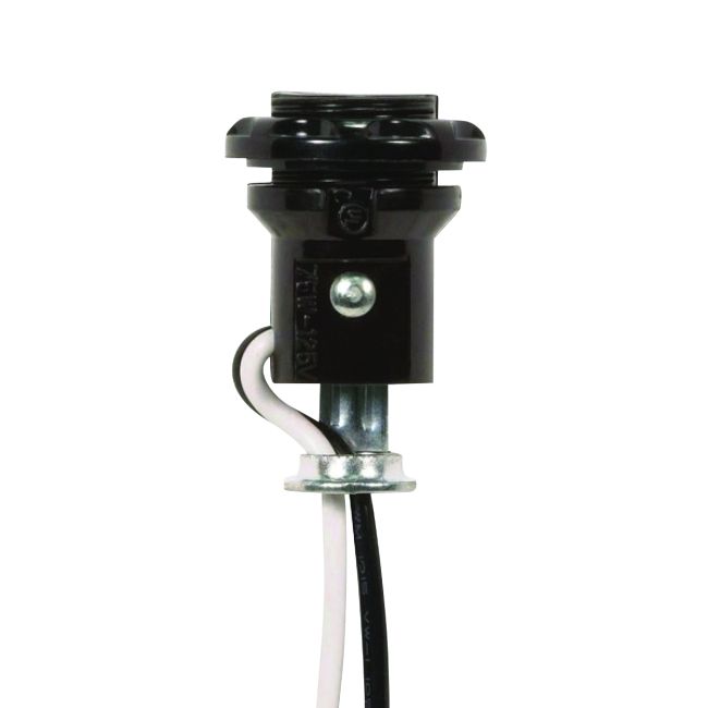 Candelabra Base Ring Socket with Hickey and Leads - Nostalgicbulbs.com