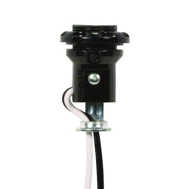 Candelabra Base Ring Socket with Hickey and Leads - Nostalgicbulbs.com