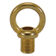 Cast Brass Loop with Wireway – 1" Diameter, 1/8 IPS Nipple, Unfinished - Nostalgicbulbs.com