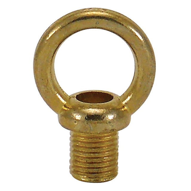 Cast Brass Loop with Wireway – 1" Diameter, 1/8 IPS Nipple, Unfinished - Nostalgicbulbs.com