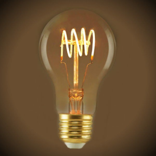 Quad Loop LED Filament Vintage A19 Bulb | Dimmable E26 Bulb ...