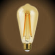 Edison LED Filament Bulb - 5.5 Watt - 2200K - Amber Glass - Nostalgicbulbs.com