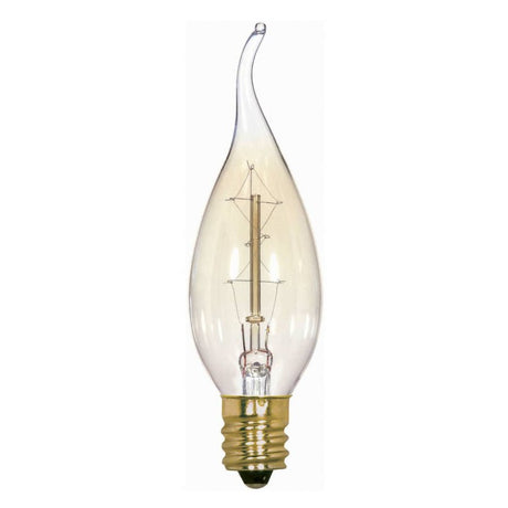 Flame Tip Carbon Filament Vintage Light Bulb - Clear 25 Watt - Nostalgicbulbs.com