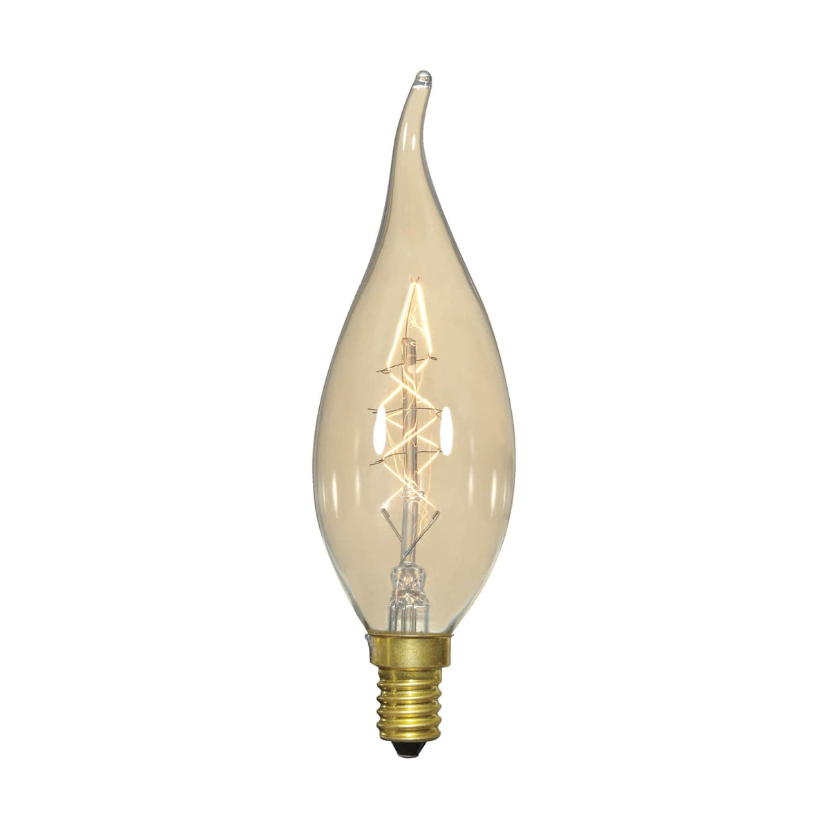 Flame Tip Carbon Filament Vintage Light Bulb - Clear 25 Watt - Nostalgicbulbs.com