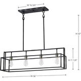 Iron Black with Brushed Nickel 4 - Light Island Pendant - Nostalgicbulbs.com