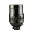 Keyless Short Black Pearl Socket - Solid Brass - Nostalgicbulbs.com