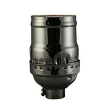 Keyless Short Black Pearl Socket - Solid Brass - Nostalgicbulbs.com