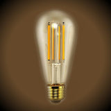 LED Filament Edison Light Bulb - ST19 Vintage - 5 Watt - Amber - 2200K - Nostalgicbulbs.com