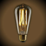 LED Filament Edison Light Bulb - ST19 Vintage - 5 Watt - Amber - 2200K - Nostalgicbulbs.com