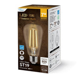 LED Filament Edison Light Bulb - ST19 Vintage - 7 Watt - Clear - 3000K - Nostalgicbulbs.com