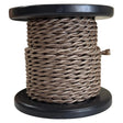 Light Brown Cloth Covered Twisted Cord - 100 foot spool - 18 AWG - Nostalgicbulbs.com