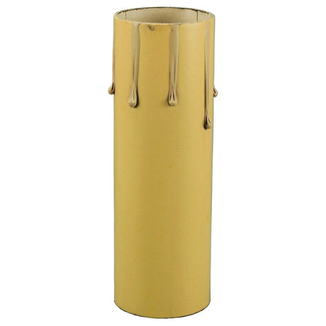 Medium Base Candle Cover Antique Gold – Fiber Sleeve w/ Light Drip - Nostalgicbulbs.com