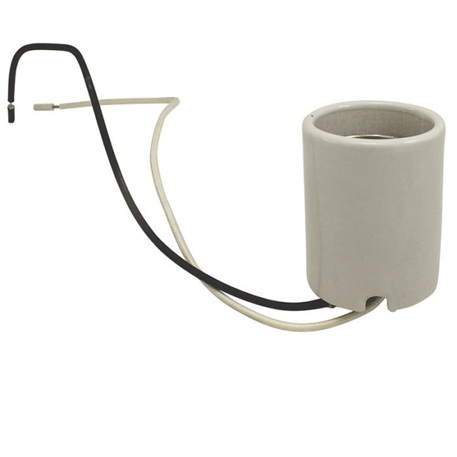 Medium Base HID Porcelain Socket 4KV Pulse Rated - 9" Leads - Nostalgicbulbs.com