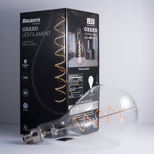 Pear Shape Oversized LED Edison Bulb Spiral Filament Nostalgicbulbs