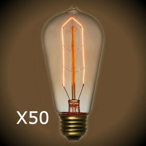 Hairpin Filament Vintage 40W Bulb Pack of 50 Edison Bulbs Nostalgicbulbs