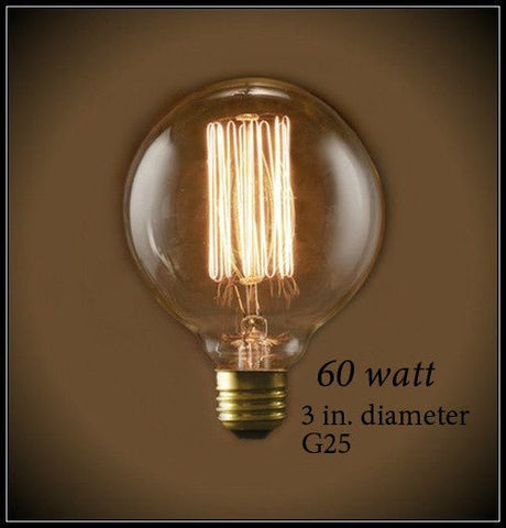Nostalgic Globe G25 Vintage Light Bulb 60 Watt - Nostalgicbulbs.com