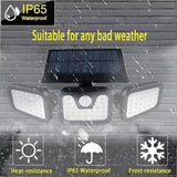Outdoor Solar Motion Sensor Security Light – Adjustable Head, IP65 - Nostalgicbulbs.com
