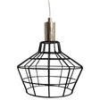 Plug - In Clear Cord Pendant Lamp - 15 ft. - On/off Switch - Black Cage - Nostalgicbulbs.com