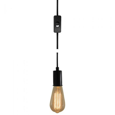 Plug-In Wide Cage Pendant Lamp - 15 ft. Cord and On/Off Switch - Nostalgicbulbs.com
