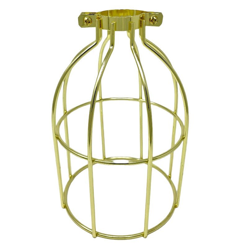 Bulb Protection Polished Brass Open Style Bulb Guard | Metal Light Bulb Cage ...