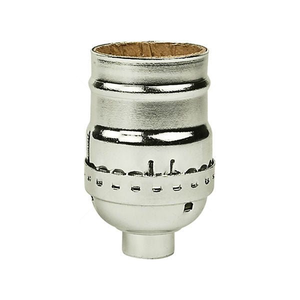 Polished Nickel Metal Shell Light Socket | Medium Base (E26 ...
