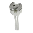 Porcelain Bi - Pin Halogen Socket with 18 Inch Leads - Nostalgicbulbs.com