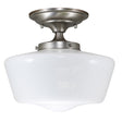 Schoolhouse Satin Nickel Finish Fixture - Nostalgicbulbs.com