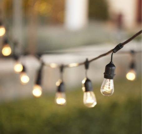 String Patio Lights 30 ft. - 10 Sockets - Commercial Grade - Nostalgicbulbs.com
