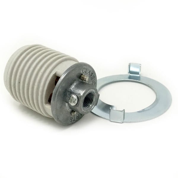 Threaded Medium E26 Base Unglazed Porcelain Light Socket ...