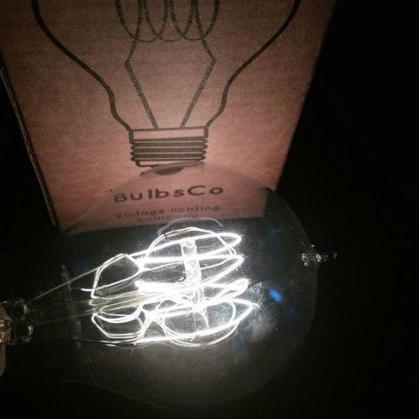 Victorian Loop Vintage A19 Light Bulb 40 Watt - Clear - Nostalgicbulbs.com