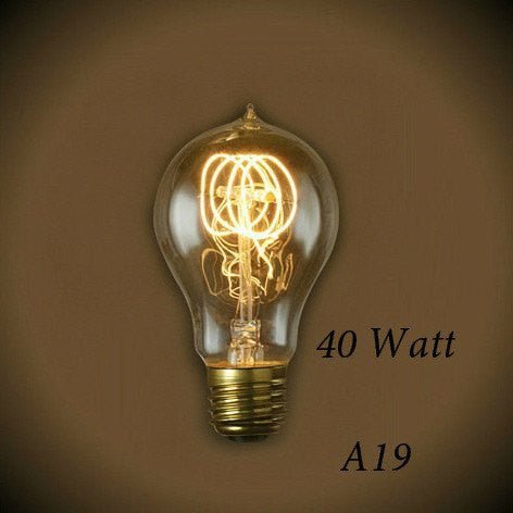 Victorian Loop Vintage A19 Light Bulb 40 Watt - Clear - Nostalgicbulbs.com