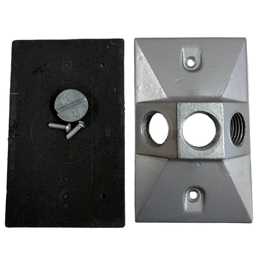 Weatherproof Rectangular Outlet Cover - RE - 3 - Nostalgicbulbs.com