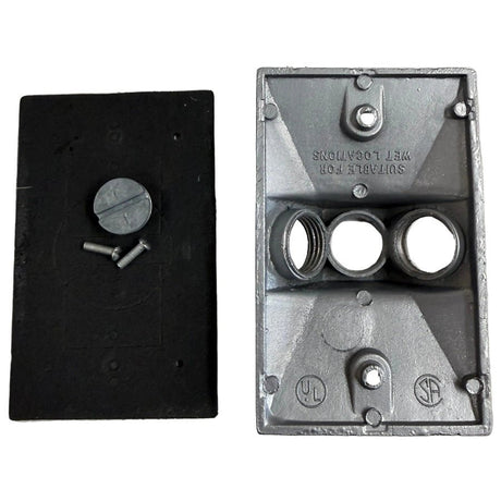 Weatherproof Rectangular Outlet Cover - RE - 3 - Nostalgicbulbs.com