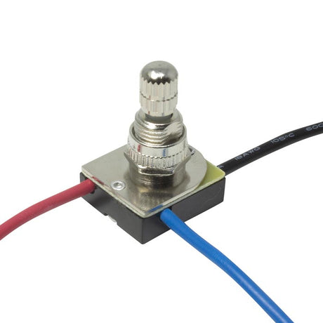 Zing Ear ZE - 116M 3 Way Turn Knob Switch - Polished Nickel - Nostalgicbulbs.com