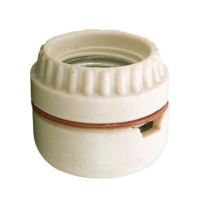 Medium Base Sign Receptacle Socket, Unglazed Porcelain - Screw