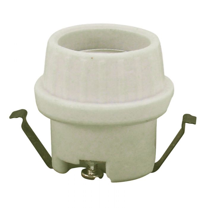 U-Clip Snap-In Lamp Socket in Porcelain
