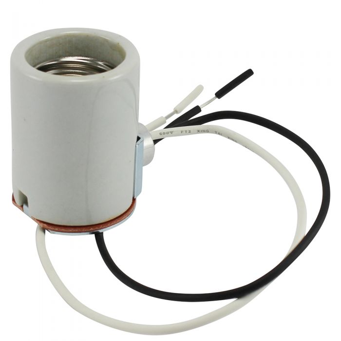 Porcelain Sockets with Side Outlet Bushing with 12 Inch Leads
