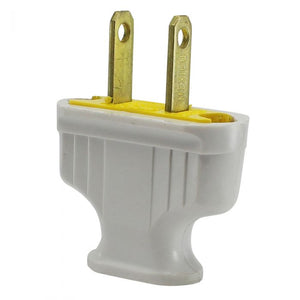 White attachment electrical plug for lamp wire