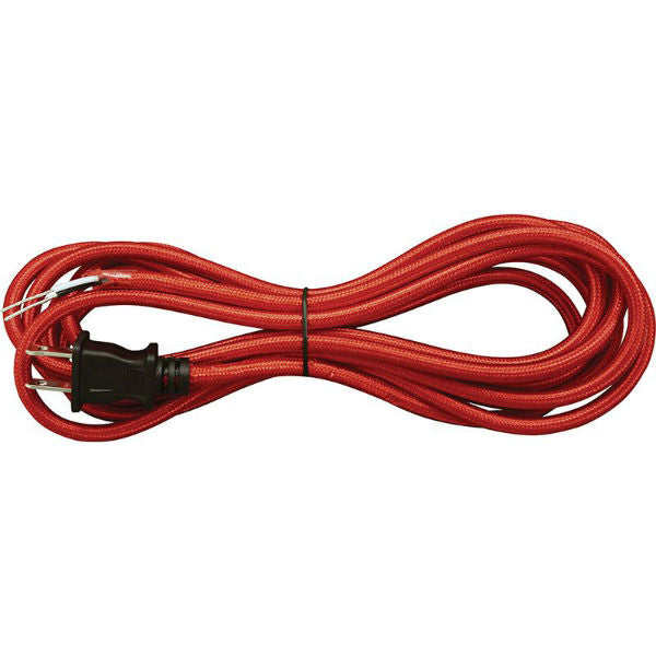 Red Rayon Covered SVT Cord Set - 11 feet
