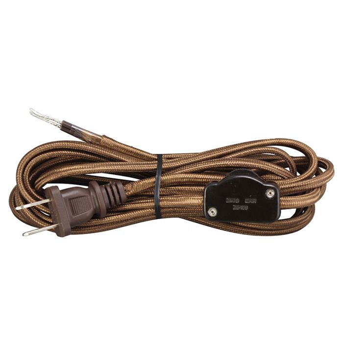 Brown Cloth Cord with high-lo dimmer switch