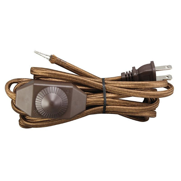 Brown Cord set with In-Line Full Range Dimmer