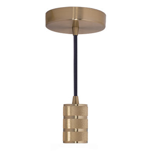Warm Gold Pendant Lamp for Edison Bulbs