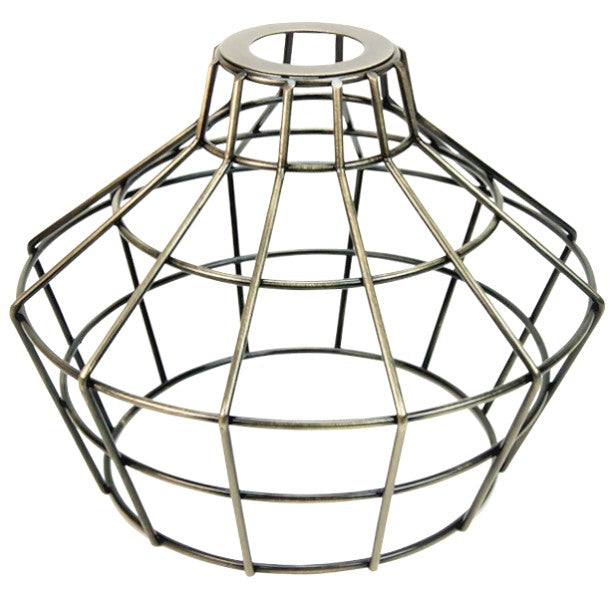 Basket Style Antique Brass Light Bulb Cage