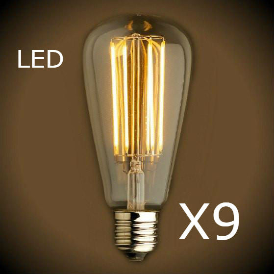 LED Vintage Bulb - 9 Pack