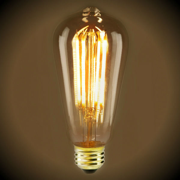 LEDone Edison Vintage LED bulb- 400 Lumens- Amber Glass