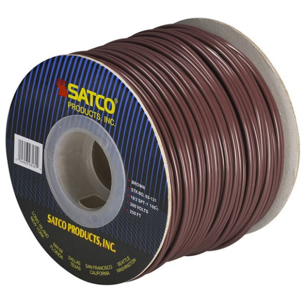 Brown SPT-1 Lamp Wire - UL Listed