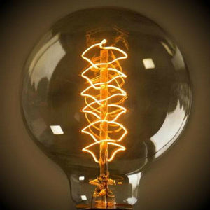 Vintage Spiral Filament Globe G30 Light Bulb - 40 Watt