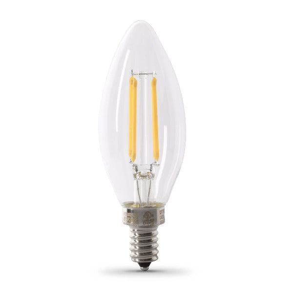 LED Filament Chandelier Bulb - 2 Watt - Clear - Dimmable